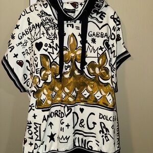 Dolce & Gabbana Kids Doodle Hoodie - Black, White, Gold